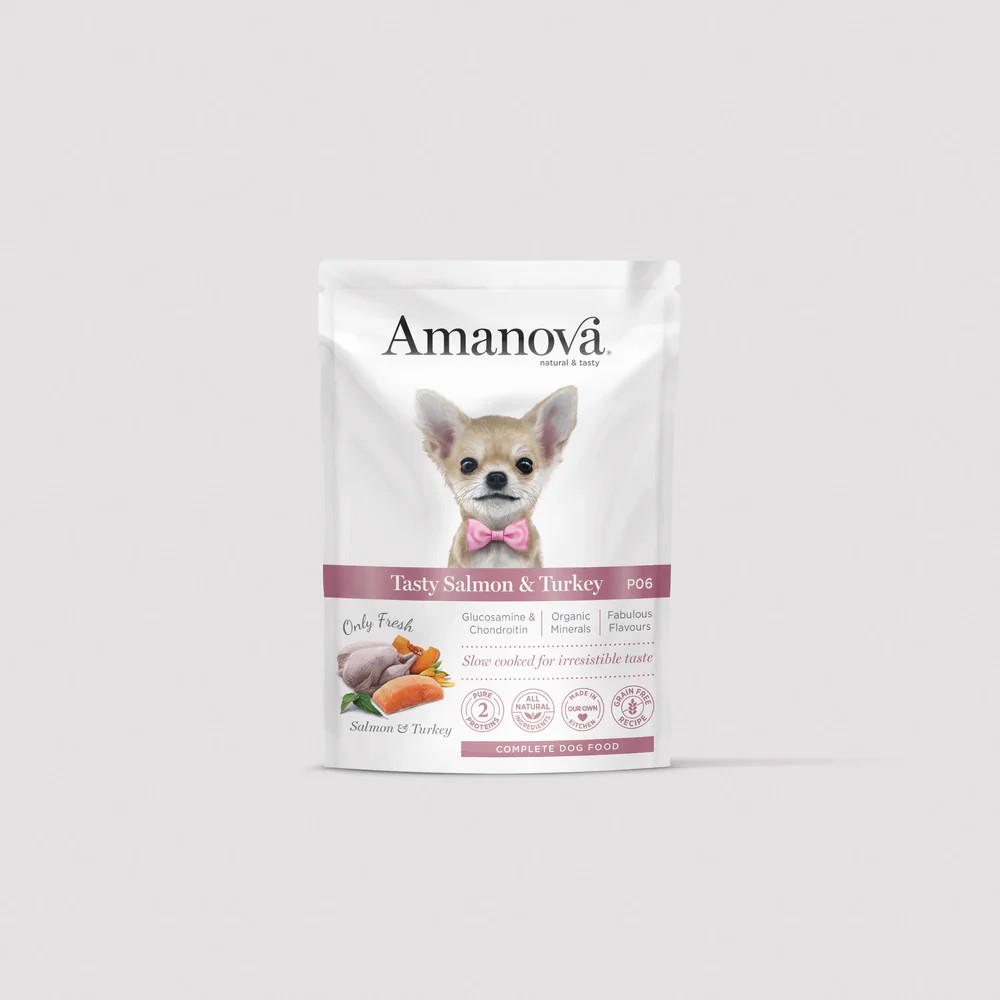 Amanova Hund, Adult Lachs und Truthahn, Pouch