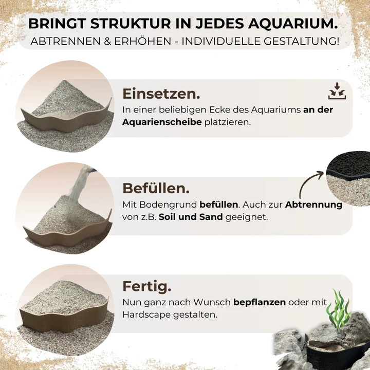 3D Eck-Terrasse-Bodengrund Abtrennung/Erhöhung Schwarz