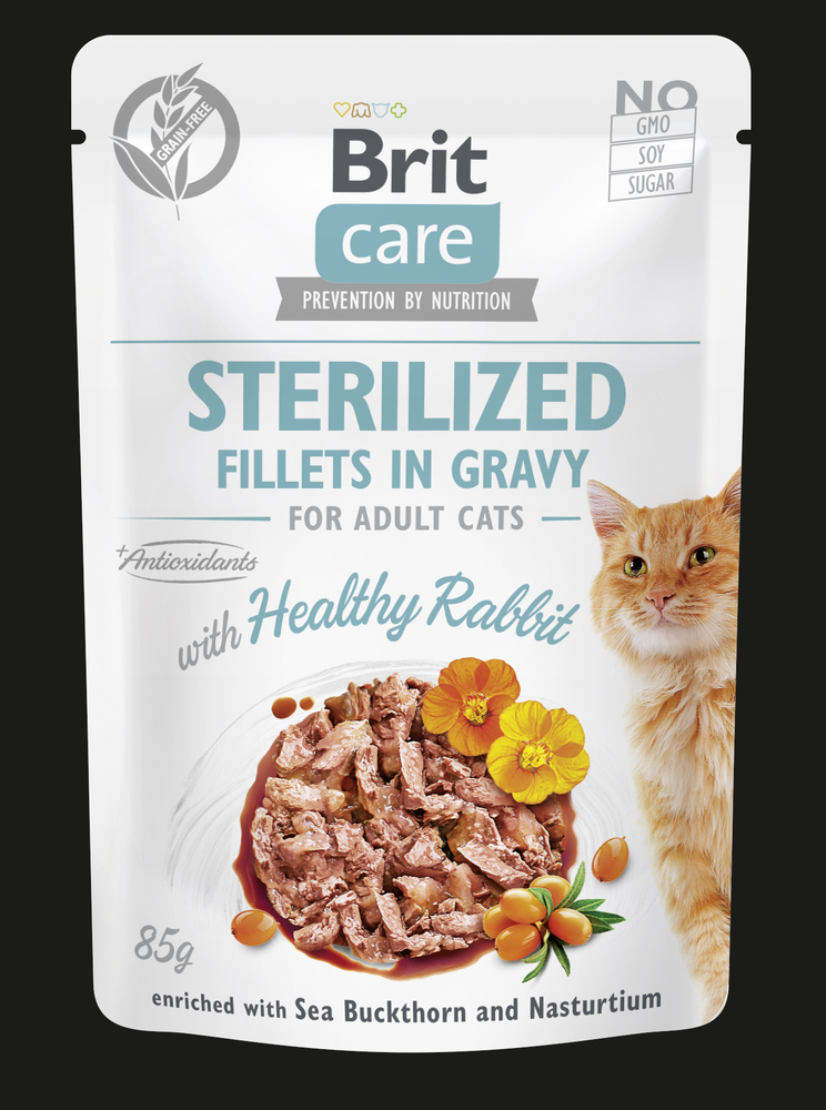 Brit Care Adult Sterilized in Sauce Hase 85g