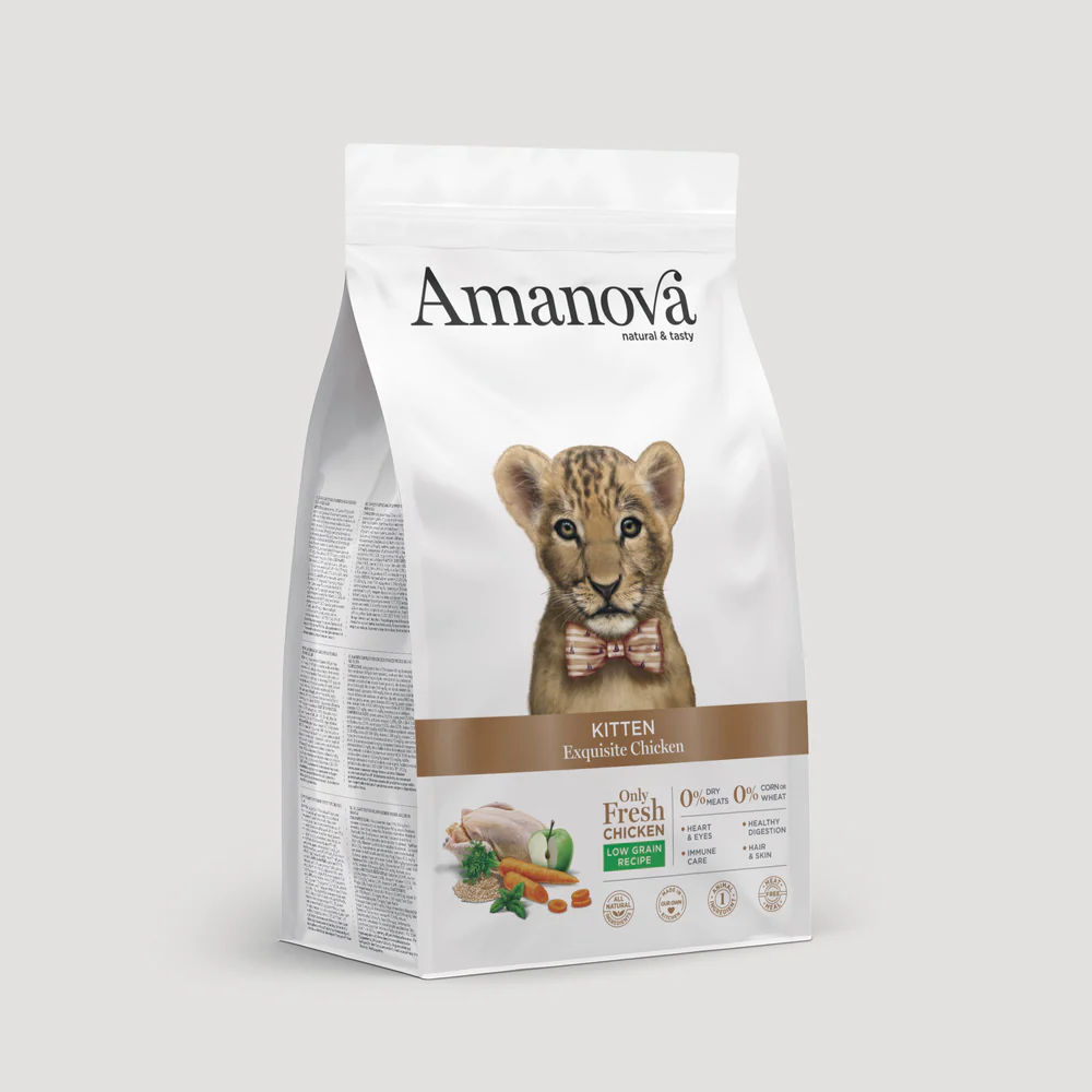 Amanova Katze, Trockenfutter Low Grain, Kitten Huhn, 300g