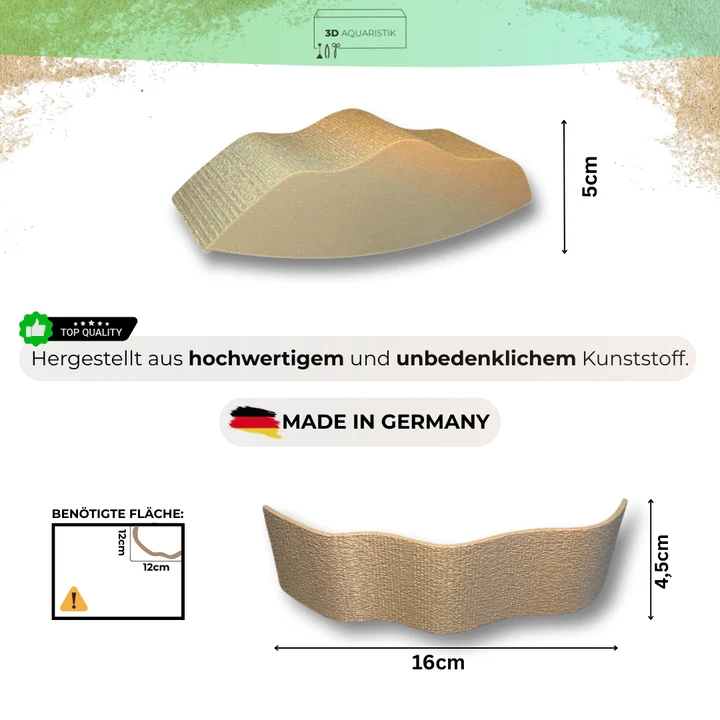 3D Eck-Terrasse-Bodengrund Abtrennung/Erhöhung Schwarz