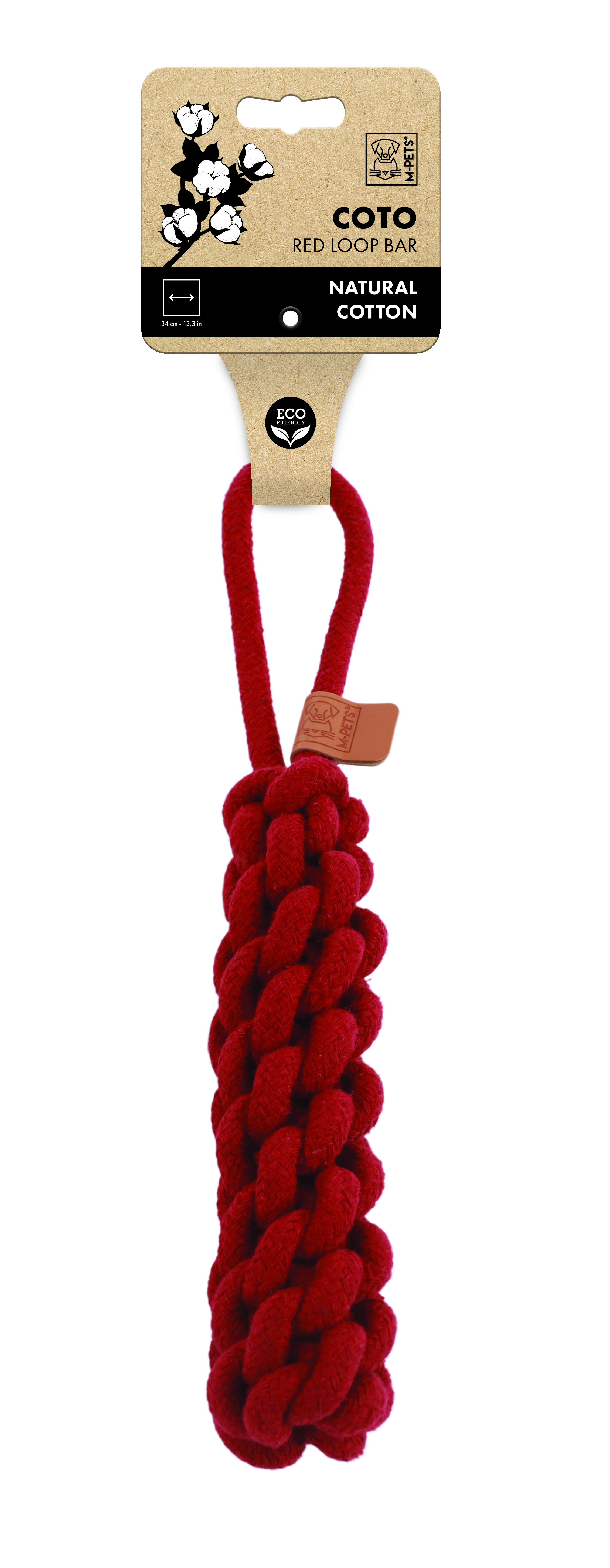 M-Pets Natur Baumwolle Spielzeug Knotenstick, 34cm