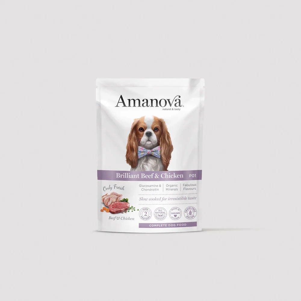 Amanova Hund, Adult Rind + Huhn, Pouch