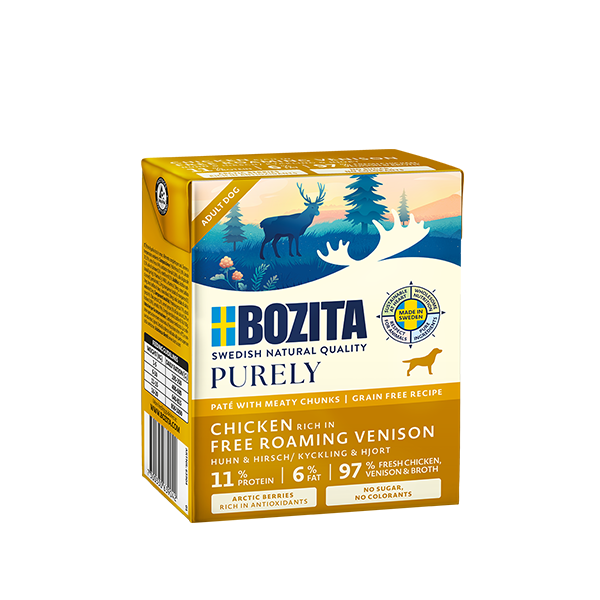 Bozita Purely Pathé für Hunde, Hirsch und Huhn 370g