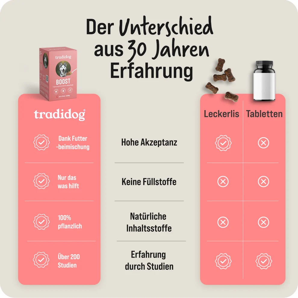 Tradidog Boost Box, Nahrungsergänzung für Hunde 2x350g