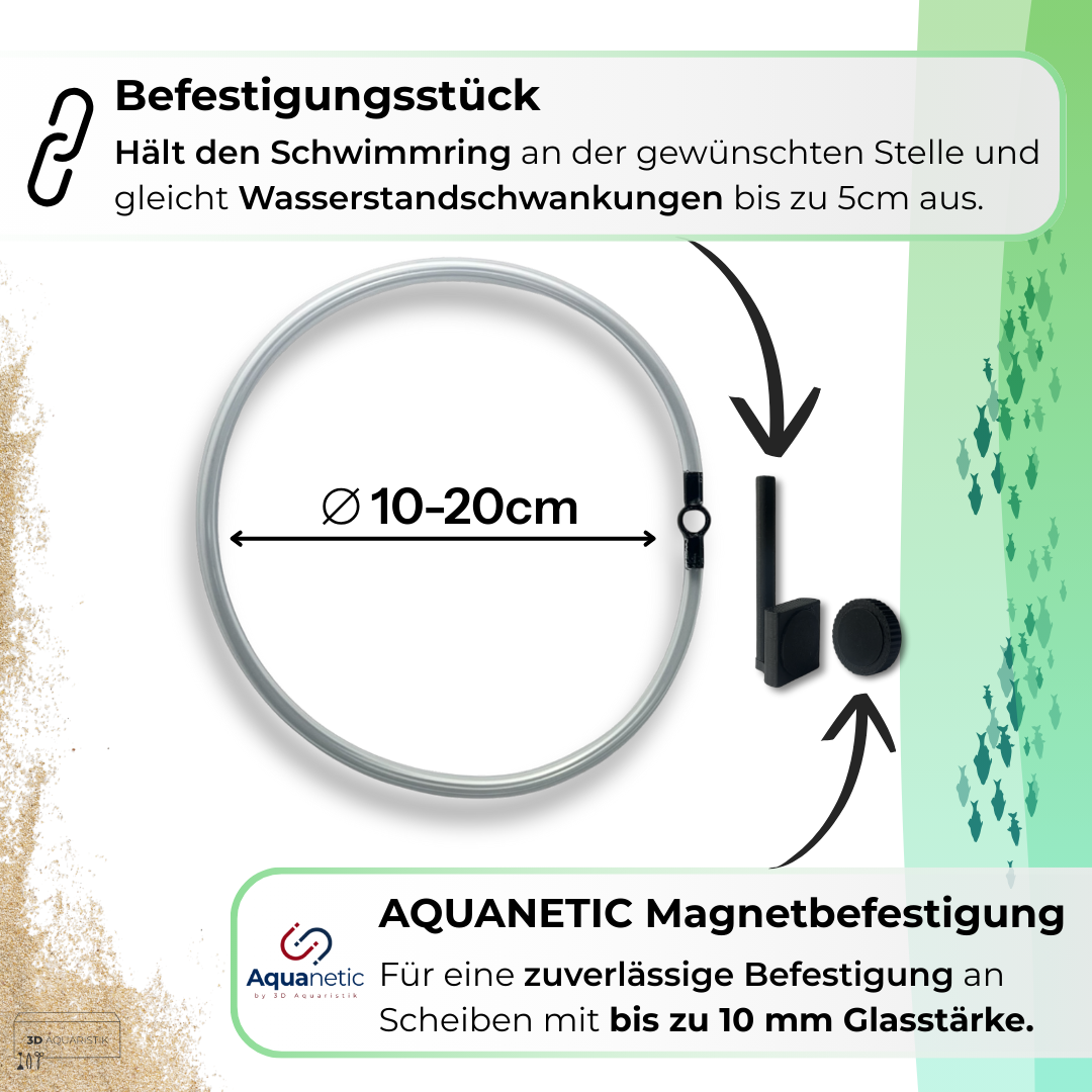 3D Schwimmring mit Magnetbefestigung 10cm