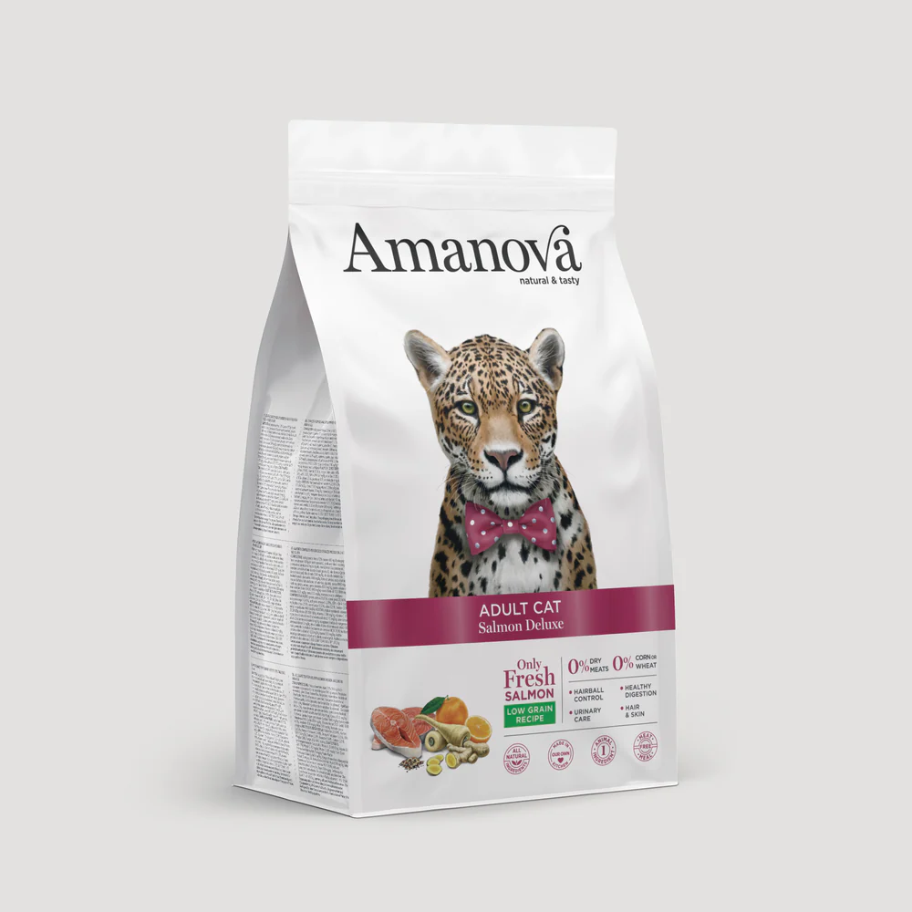 Amanova Katze, Trockenfutter Low Grain, Adult Lachs, 1.5kg