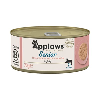 Applaws Senior Nassfutter in Gelee, Tin, Thunfisch & Lachs 70g