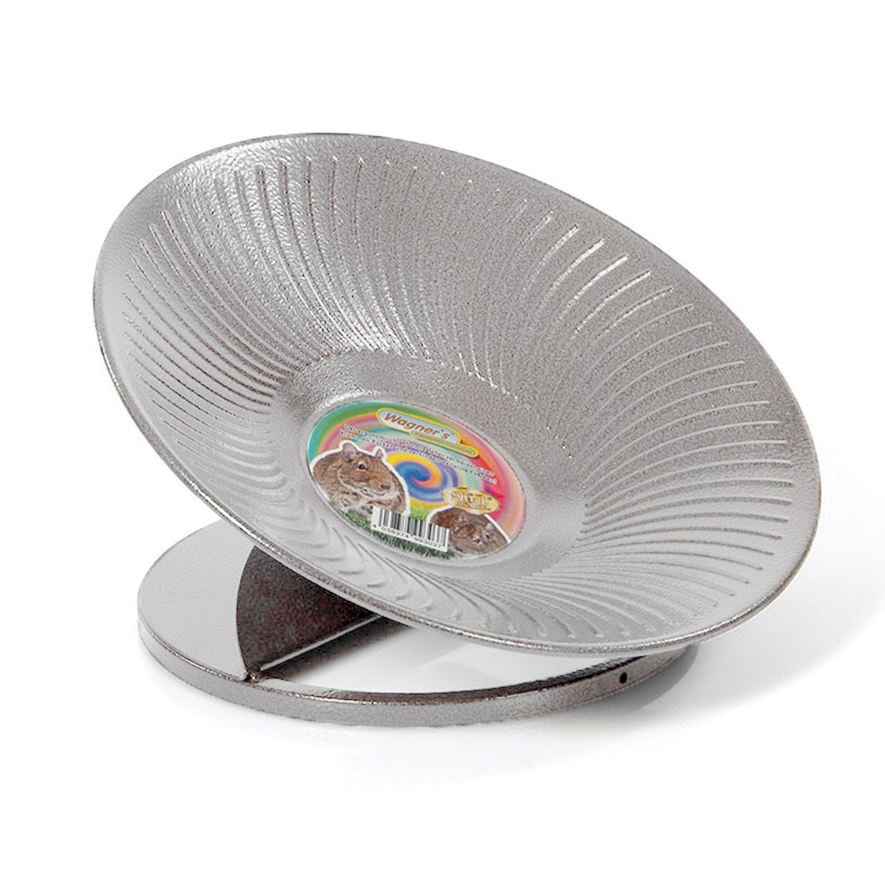 Wagners Laufteller für Nager Large aus Stahl, 28cm, Platinum