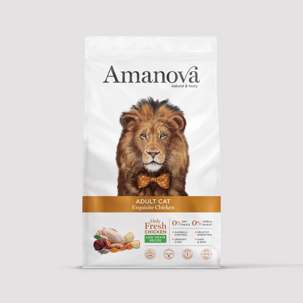 Amanova Katze, Trockenfutter Low Grain, Adult Huhn, 1.5kg