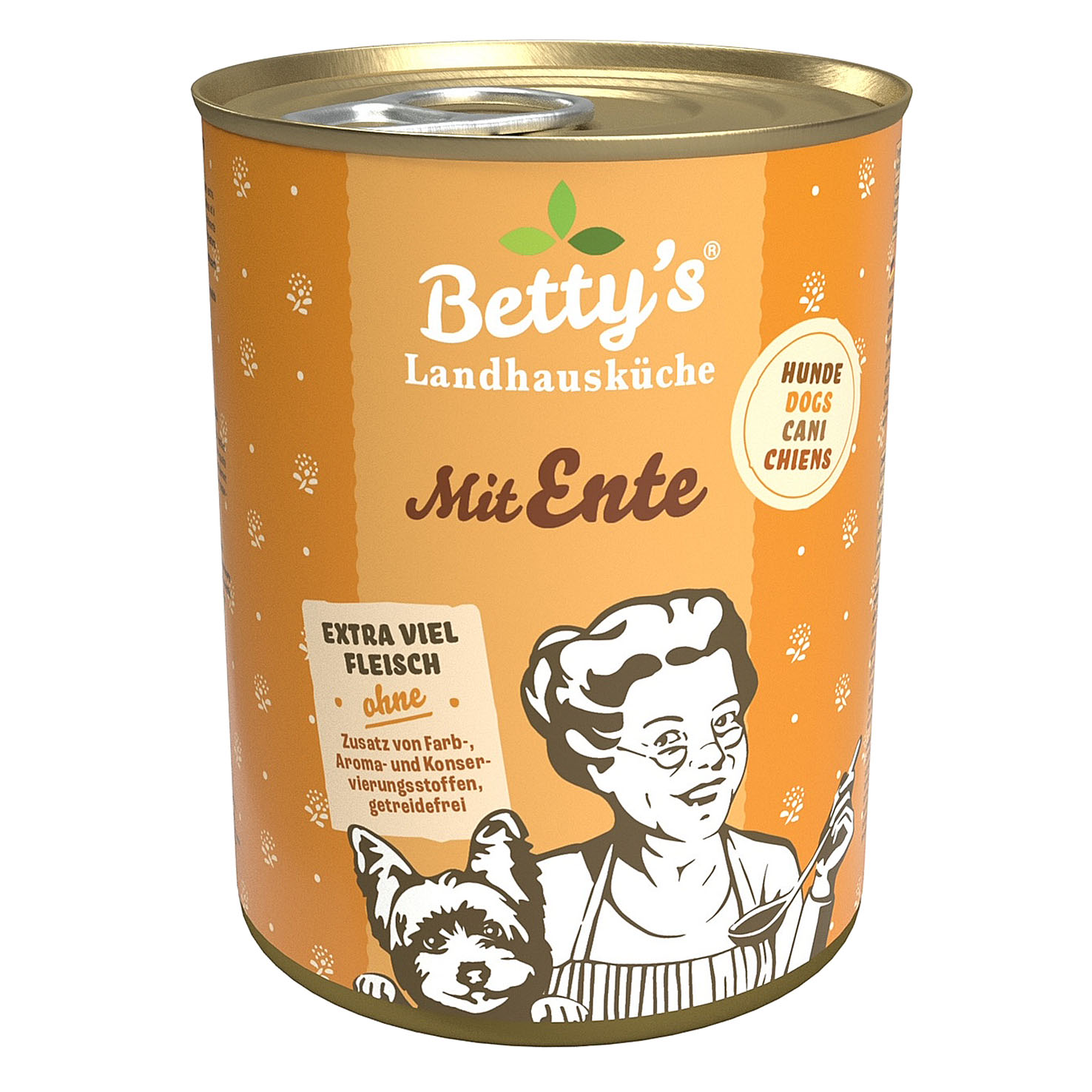 Betty’s Landhausküche Nassfutter für Hunde, Ente