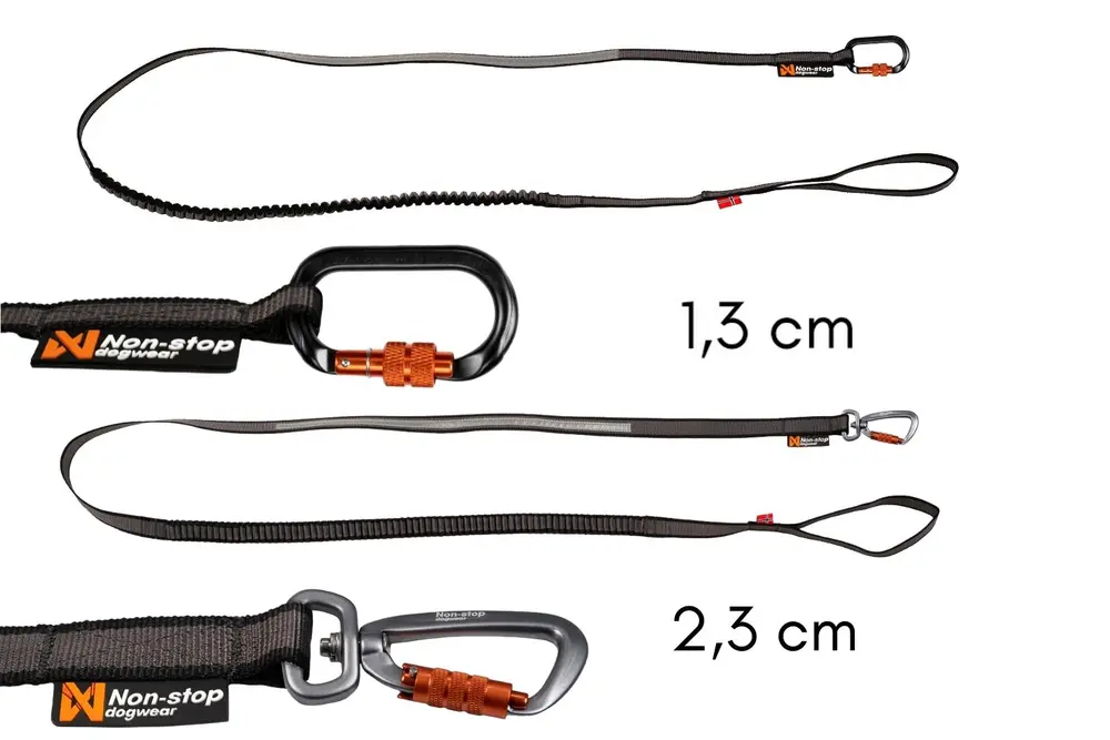 Nonstop Dogwear Touring bungee leash unisex petrol 3.8m 23mm