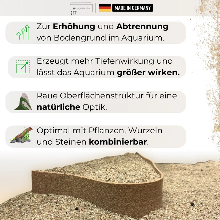 3D Terrasse-Bodengrund Abtrennung/Erhöhung Beige