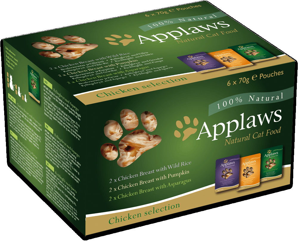 Applaws Katze Nassfutter Multipack, Chicken selection 6 x 70g