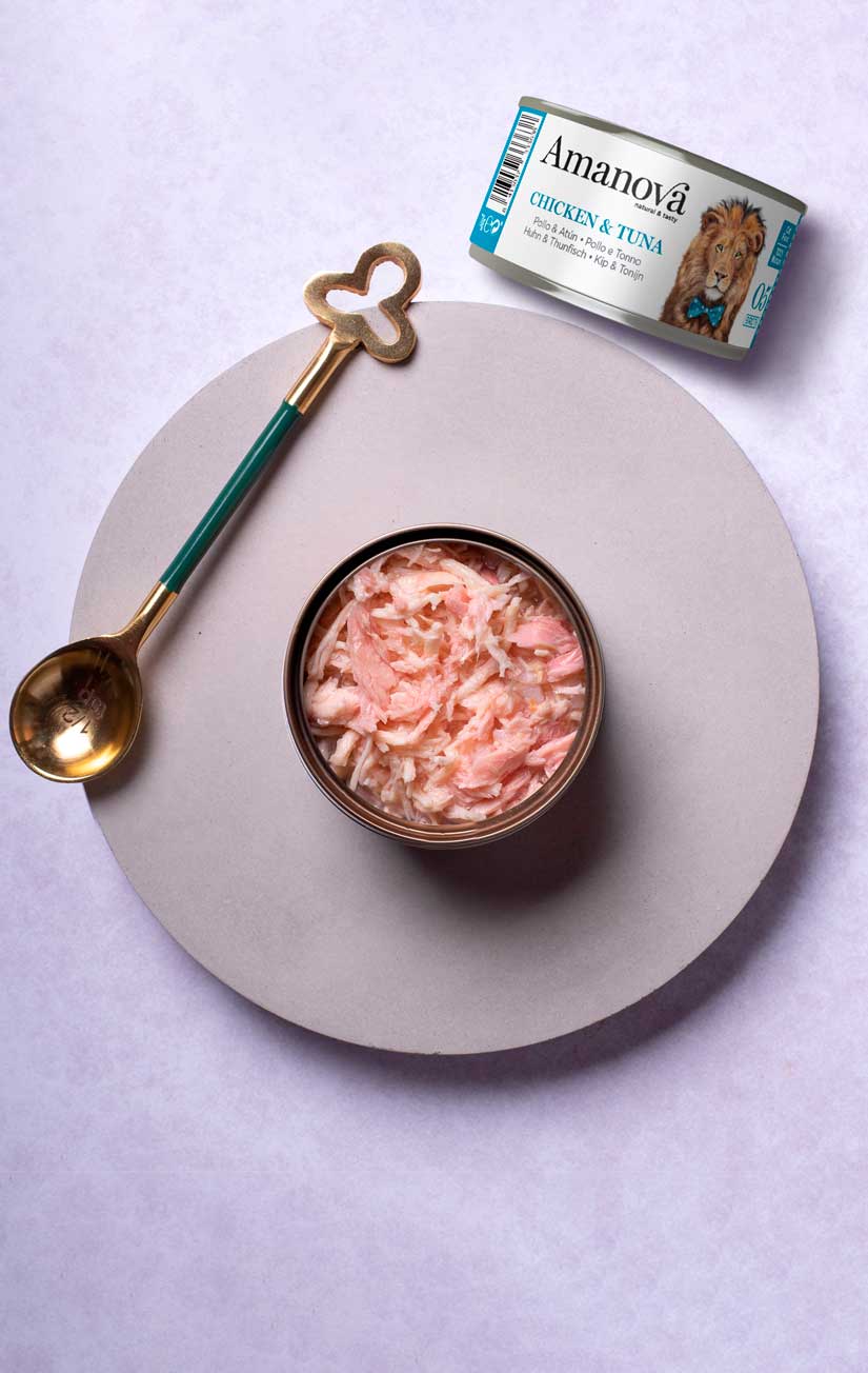 Amanova Katze, Nassfutter Dose, Adult, Huhn + Thun 70g