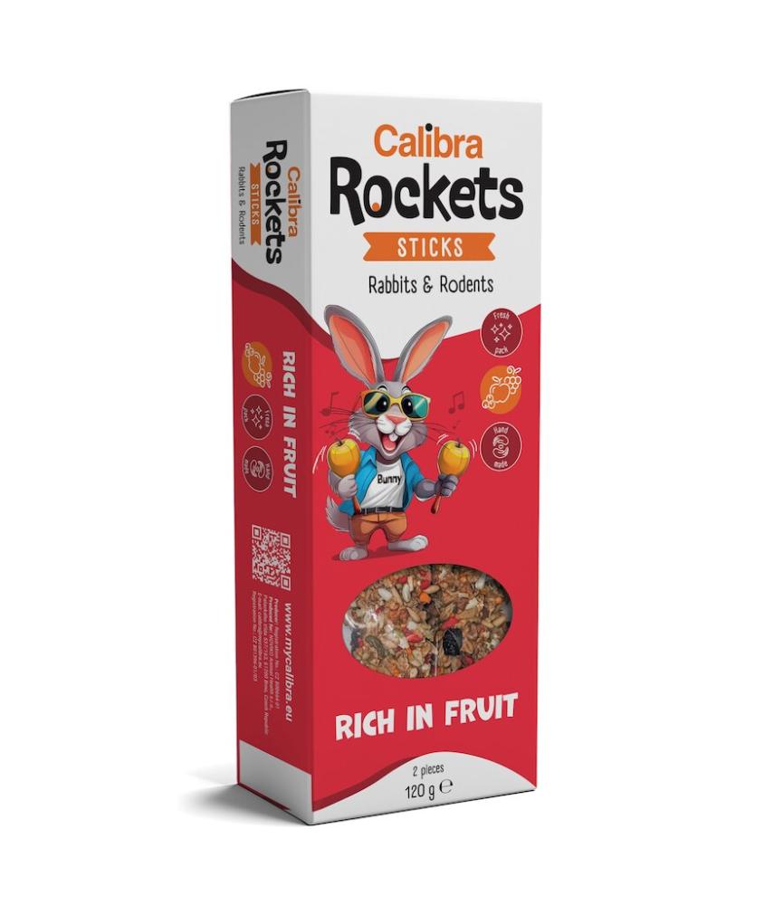 Calibra Rockets Rabbits & Rodents 2er Sticks, Früchte 120g