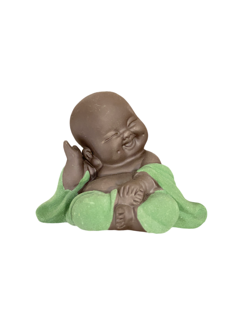 Deko Buddha glücklich grün
