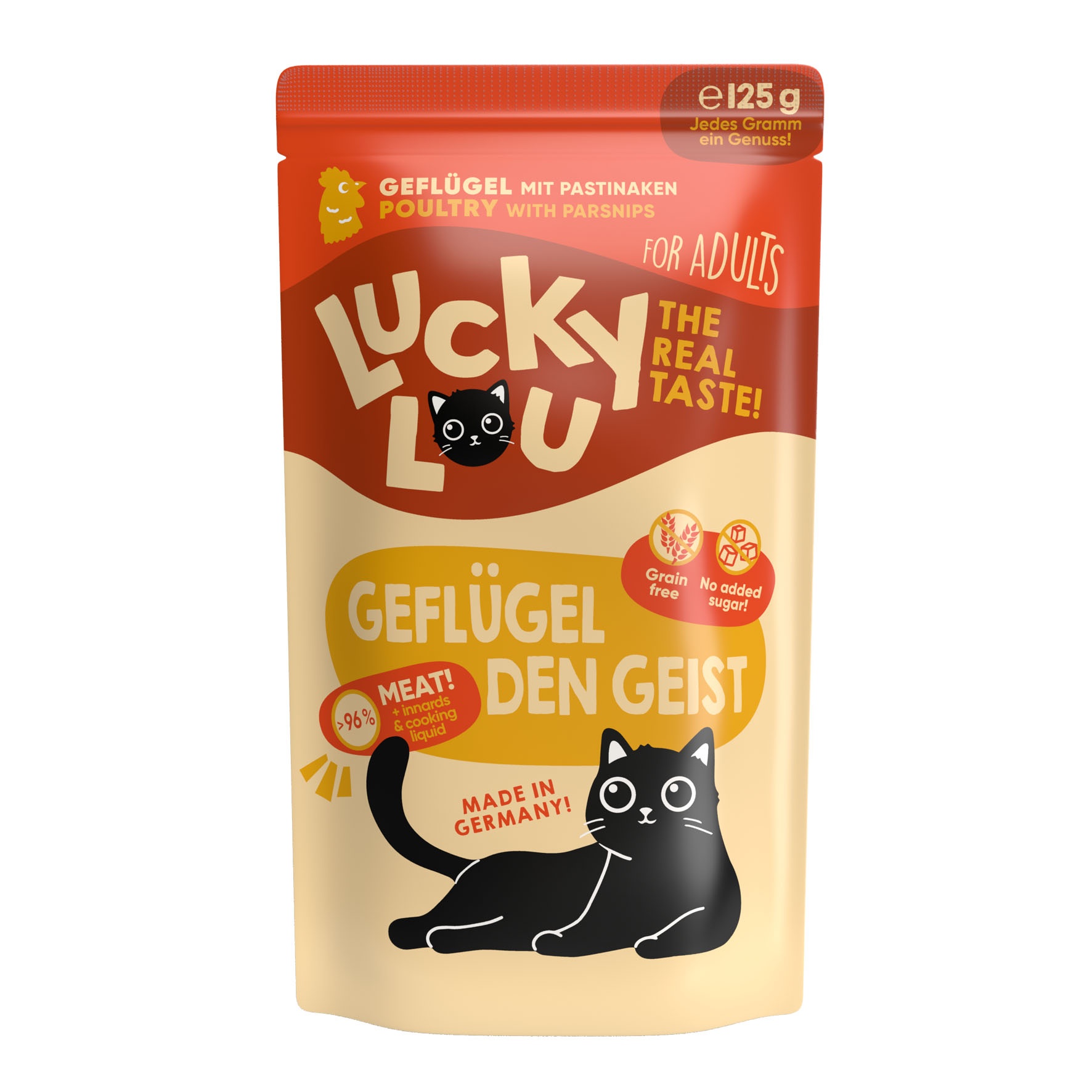 Lucky Lou Nassfutter Adult Geflügel mit Pastinaken 125g