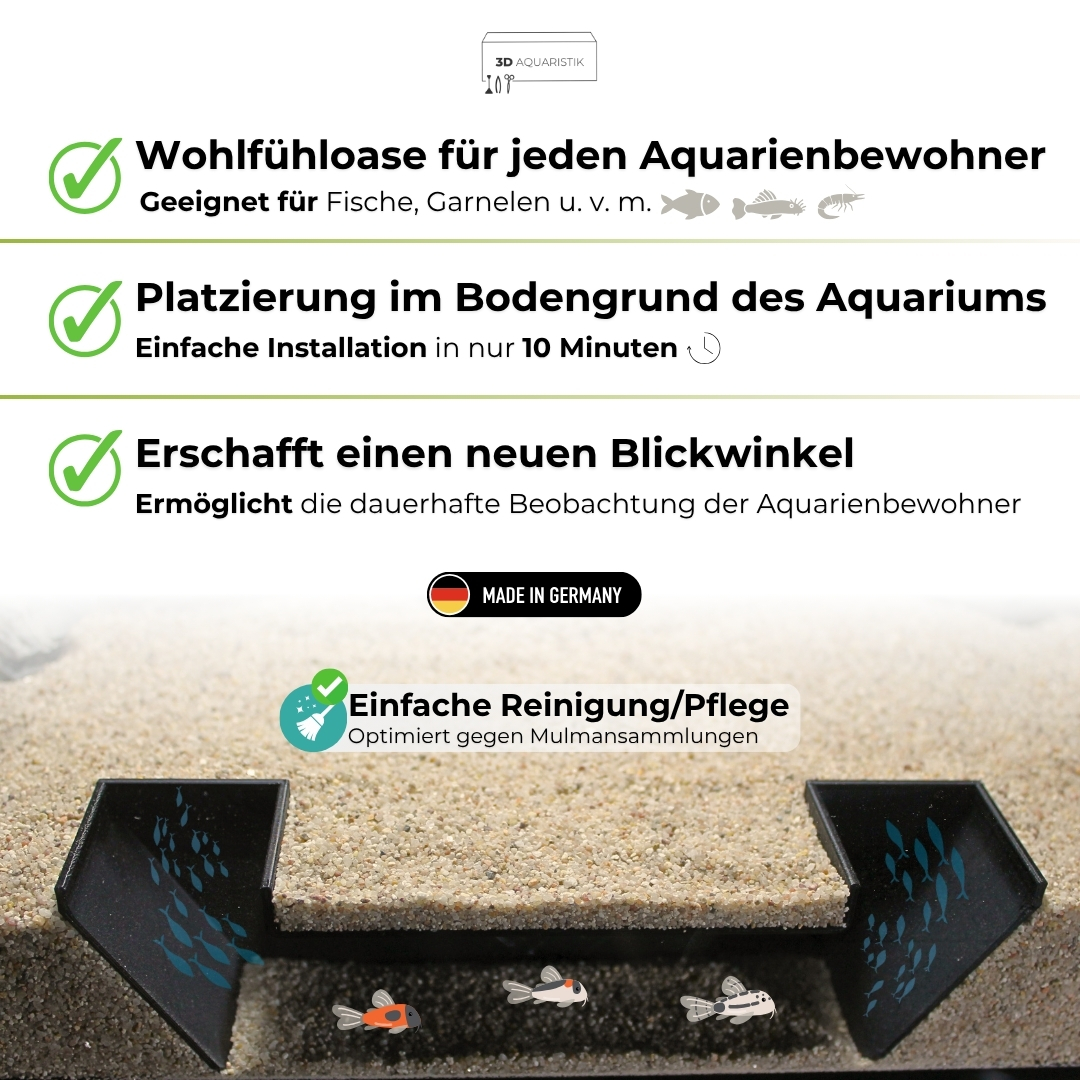 3D Aquatunnel - Unterirdische Höhle - Schwarz