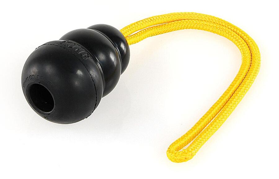 Kong Extreme mit Seil 10.5cm schwarz