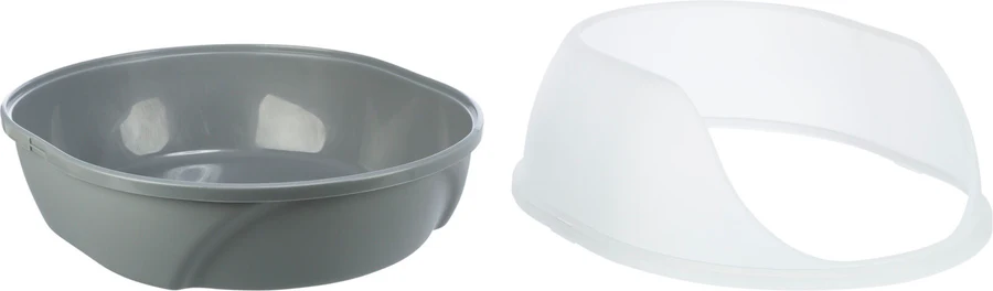Katzentoilette Simao, hoher Rand, 48x30x58cm, grau
